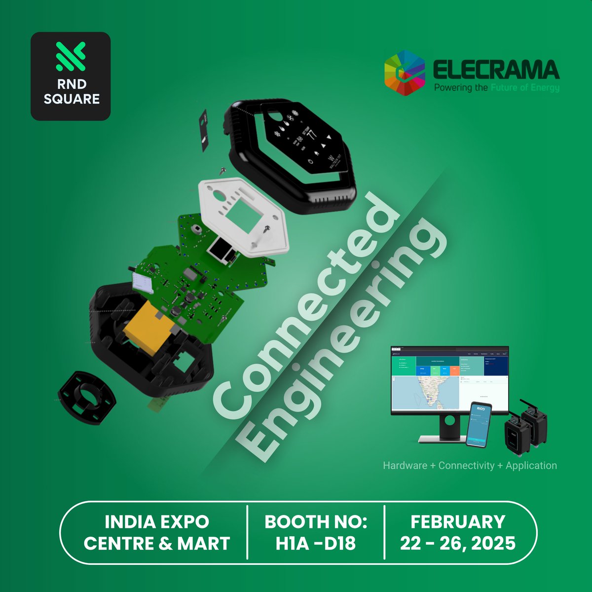 RNDSquareRIOD's tweet image. Discover Connected Engineering at ELECRAMA 2025!

Visit RND Square at Booth H1A-D18
India Expo Centre | Feb 22-26, 2025

#ELECRAMA2025 #ConnectedEngineering