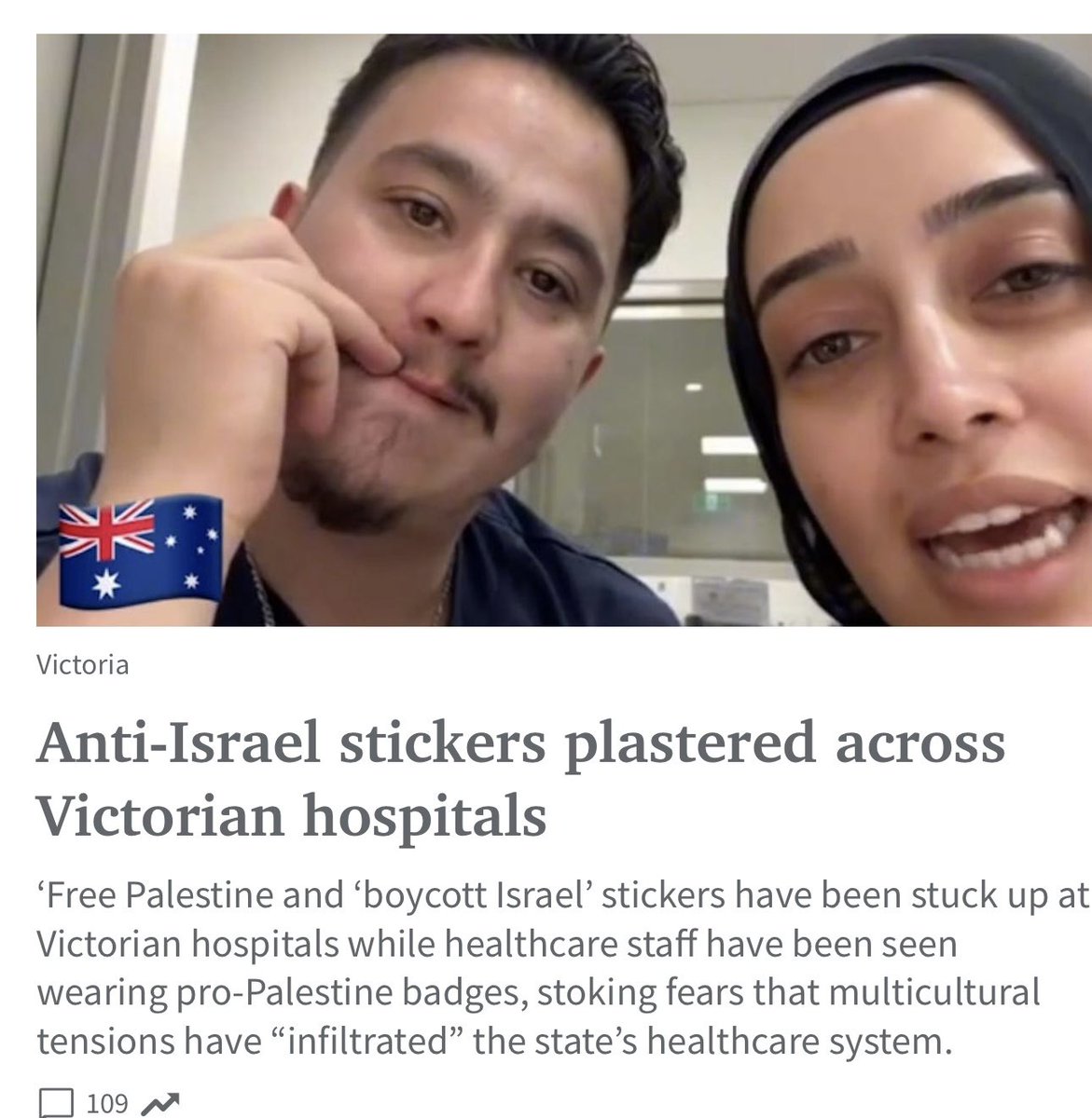 HaveeSnowball's tweet image. Foreign government influence on Australian media is insane.

FFS … it’s like someone is beating off in a room at the Herald Sun thinking of how many Karen psy-op stories they can make up.

Yeah - what about stickers. Let’s talk about stickers. Yeah. Let’s ban stickers. Yeah.…