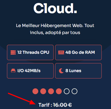 L'offre unique <a href="/o2switch/">o2switch</a> actuelle, qui devient l'offre "Cloud", passe donc de 7€ HT à 16€ HT par mois... soit plus du double lors du prochain renouvellement ! Ouch... 😵‍💫

Pour se rappeller des anciens tarifs et des anciennes caractéristiques : web.archive.org/web/2025021314…