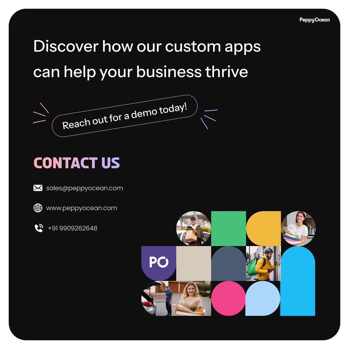 PeppyOcean's tweet image. Take your business to the next level with a custom on-demand app!  we build powerful apps that drive growth and convenience.

Discover how our custom apps can help your business thrive. Reach out for demo today. bit.ly/4b25aEU

#OnDemandApps #CustomApp #AppDevelopment