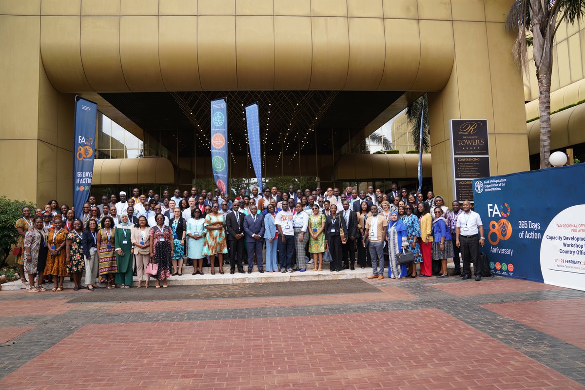 FAO in Africa (@faoafrica) on Twitter photo Kicking off <a href="/FAOAfrica/">FAO in Africa</a> Capacity Development Workshop for the 47 Country Offices across Africa🌍 happening in Harare 🇿🇼
🔋Empowering country offices to enhance food security and nutrition
🈺Strengthening operations for agrifood systems transformation
Striving for #SDGs 🌾🌳🍲 Kicking off <a href="/FAOAfrica/">FAO in Africa</a> Capacity Development Workshop for the 47 Country Offices across Africa🌍 happening in Harare 🇿🇼
🔋Empowering country offices to enhance food security and nutrition
🈺Strengthening operations for agrifood systems transformation
Striving for #SDGs 🌾🌳🍲