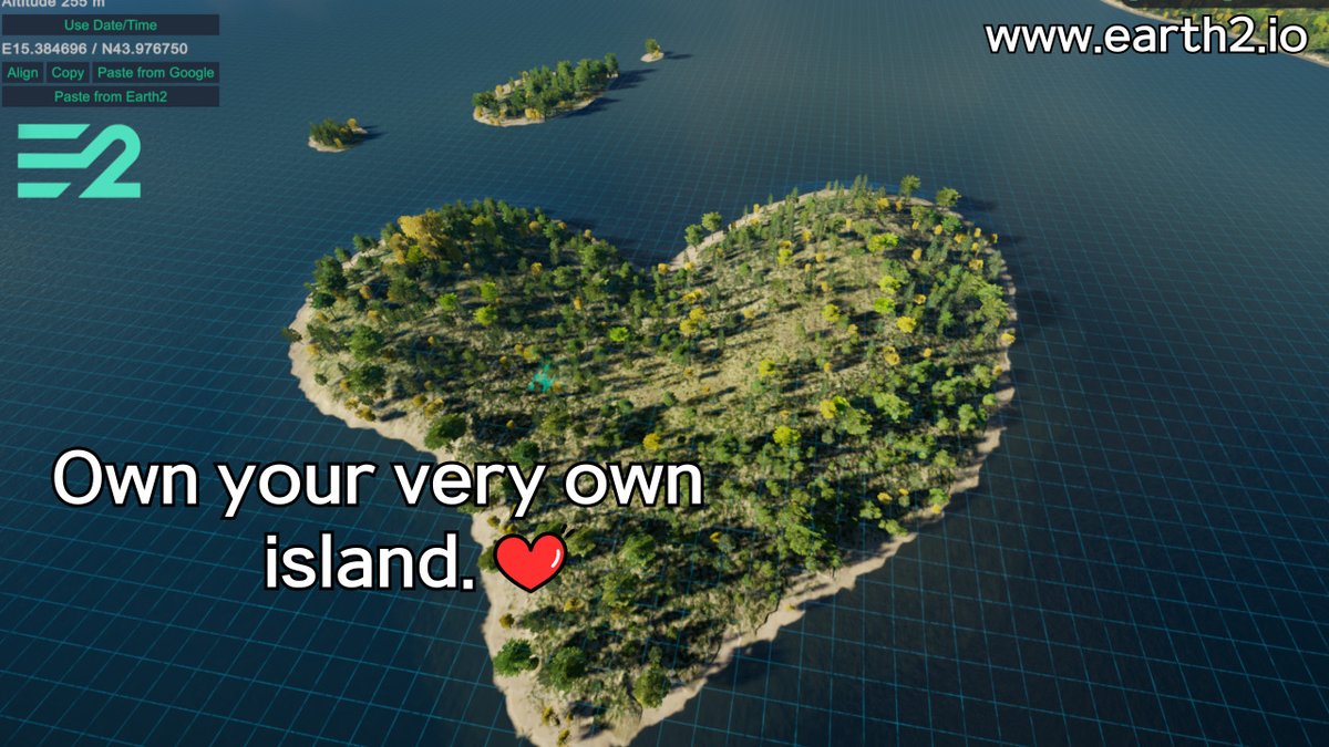 <a href="/HRHMBNSALMAAN/">محمد بن سلمان بن عبد العزيز (Informal)</a> #saudi #Metaverse #Neom
"Some places are too special to just visit—you should own them.  and..This heart-shaped island is just 1 of many waiting for you in #Earth2 Visit now and claim your own!" 🌎✌️
