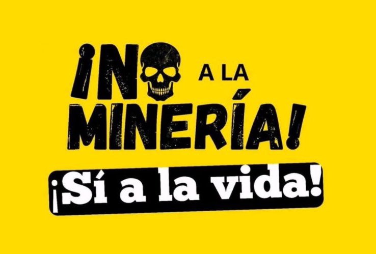 ¡Muy buenos días! En este inicio de semana es un buen momento para recordar que ¡la minería mata! Que ¡no existe la minería verde! Y que ¡van a contaminar nuestra agua!
¡NO QUITEMOS EL DEDO DEL RENGLÓN!