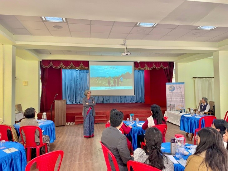 The "Challenges in Public Health Ethics" workshop was held on February 13-14, 2025, at MIIT, Shillong. Dr. Olinda Timms led discussions on public health ethics, with sessions on Community Health Workers and Reproductive Rights by Dr. Shaibya.