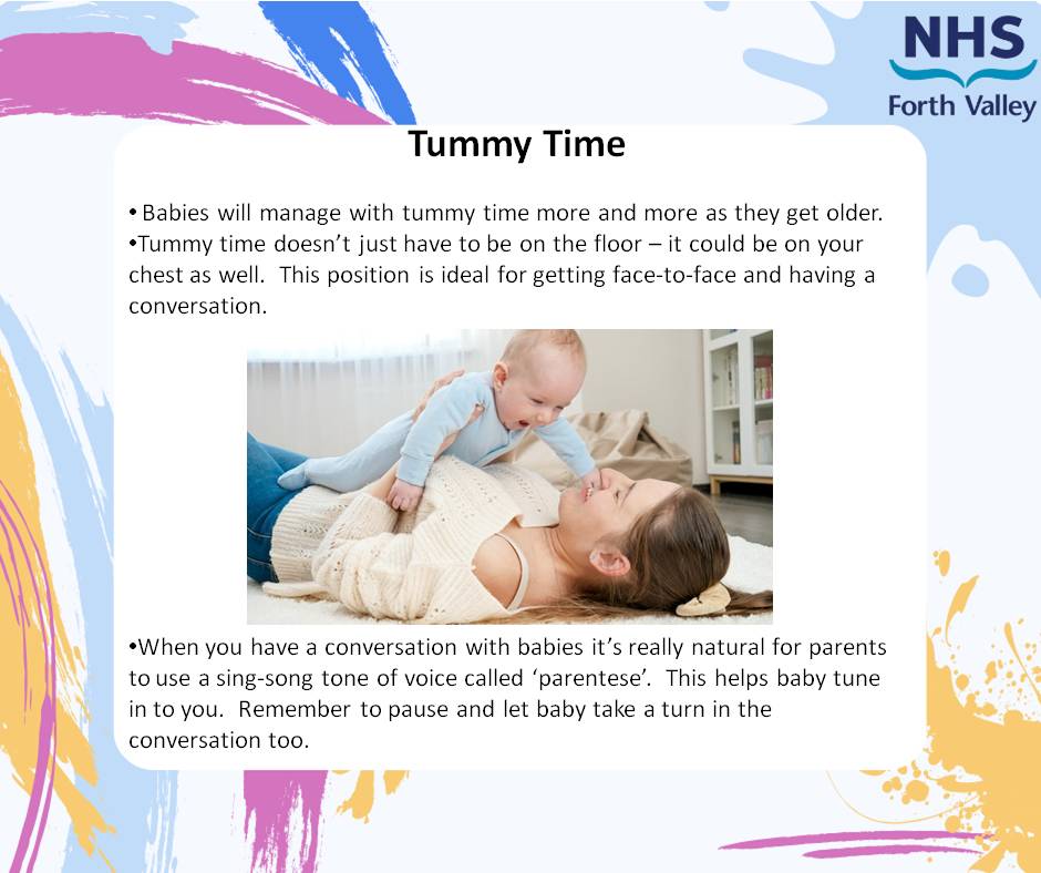 slt_fv's tweet photo. This week we are thinking about tummy time and babies. The physical benefits of tummy time are well known, however it can also be a great opportunity to support communication skills.
#sltfv https://t.co/PToPyF4T49
