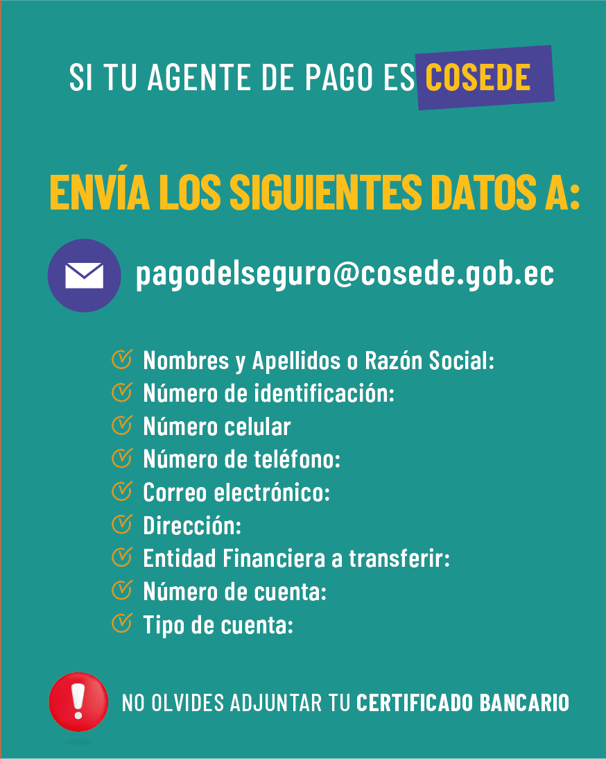 COSEDE_Ec's tweet photo. ¡Protege tu dinero con COSEDE! 📌🔒

¿Tu entidad financiera fue liquidada y COSEDE es tu Agente de Pago? 

1⃣ Ingresa tu solicitud aquí: https://t.co/UY7MFJs8oy

¡No esperes más! Accede a tus fondos de manera segura y rápida. 

#COSEDE #ProtegeTuDinero #PagoSeguro https://t.co/dECDC3LjrK