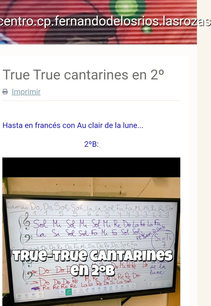 JoseAGonZIllera's tweet photo. El repertorio de obras musicales de los alumn@s de @BlancAlmendarez sigue aumentando... #TrueTrue
#CodigoEscuela4_0_Madrid #IF_CMadrid #CTIF_MadridOeste 
Ahora... el Himno de la Alegría y Au clair... 🎶 🎶
¿Quieres escucharlo? ⬇️⬇️⬇️
https://t.co/G0H7bN29eg https://t.co/OTz2j6CU4v