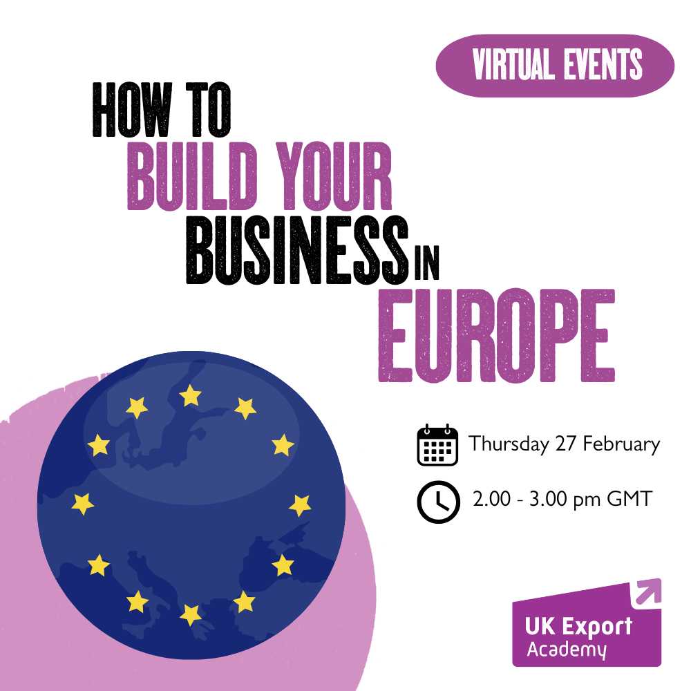 Join UK Export if you would like to: 
👉understand border-controls for goods being moved to/from the EU
👉navigate the UK-EU TCA to understand how you can sell your goods
👉interpret and apply product-specific rules of origin

📅 27 Feb
🕑 2-3pm 
🎟️ow.ly/tQ6F50UOGG9