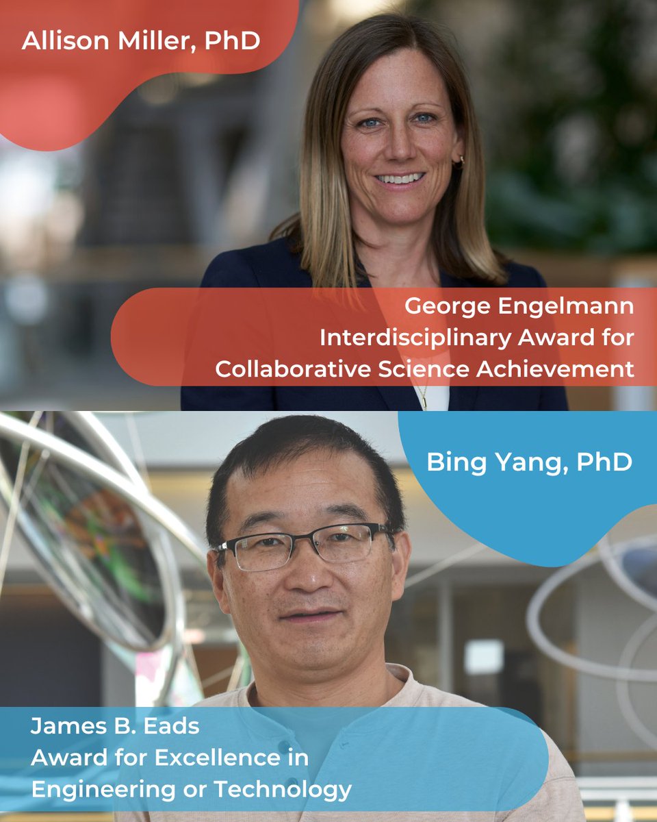 Danforth Center (@danforthcenter) on Twitter photo The <a href="/AcademyofSciSTL/">The Academy of Science of St. Louis</a> is honoring two Danforth Center scientists at their Outstanding St. Louis Scientists Awards on April 3: Allison Miller, PhD, (<a href="/ajmiller4233/">Allison Miller</a>) and Bing Yang, PhD! The <a href="/AcademyofSciSTL/">The Academy of Science of St. Louis</a> is honoring two Danforth Center scientists at their Outstanding St. Louis Scientists Awards on April 3: Allison Miller, PhD, (<a href="/ajmiller4233/">Allison Miller</a>) and Bing Yang, PhD!