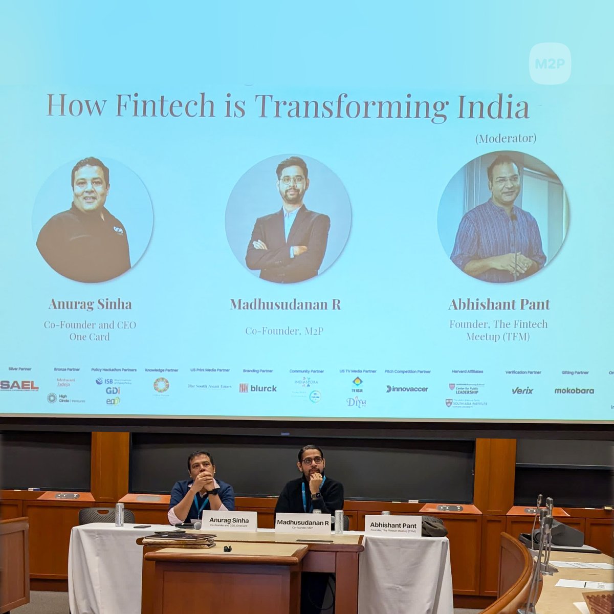 m2pfintech's tweet photo. Madhusudanan R (@onlymadhoo) discussed fintech's impact on India at the Harvard India Conference with Anurag Sinha and Abhishant Pant, highlighting fintech's impact on India’s financial landscape.
#FintechRevolution #DigitalTransformation #IndiaConference #Fintech #M2P https://t.co/6tNAaptKaM