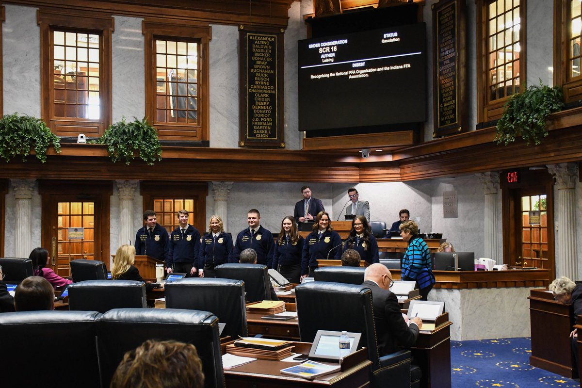 Happy #NationalFFAWeek! 🌱

To kick off celebrations in the Hoosier State, the <a href="/IndianaFFA/">Indiana FFA</a> State Officers met in the Statehouse to receive a proclamation and resolution declaring Feb. 15-22 FFA Week.

🔎 Read more → bit.ly/40YuVBr