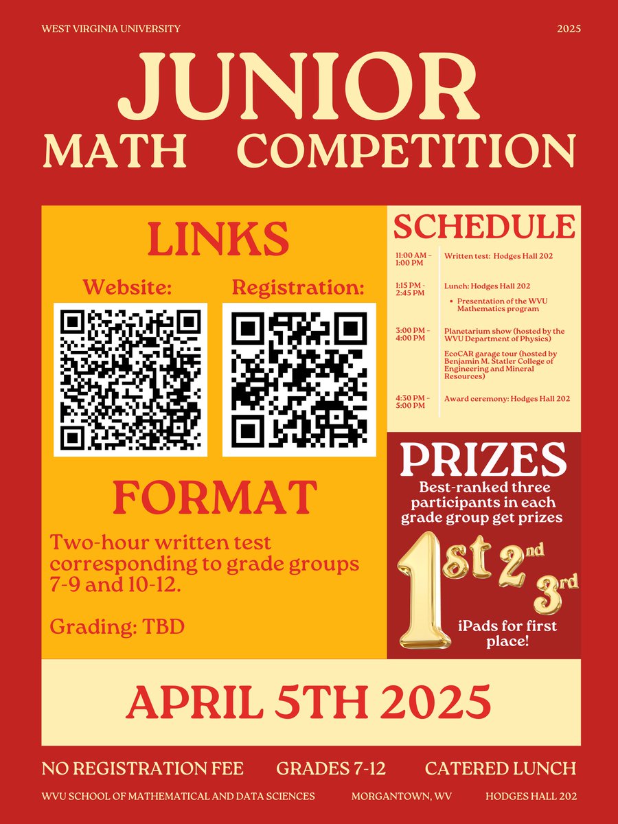 WVU School of Mathematical and Data Sciences tweet media