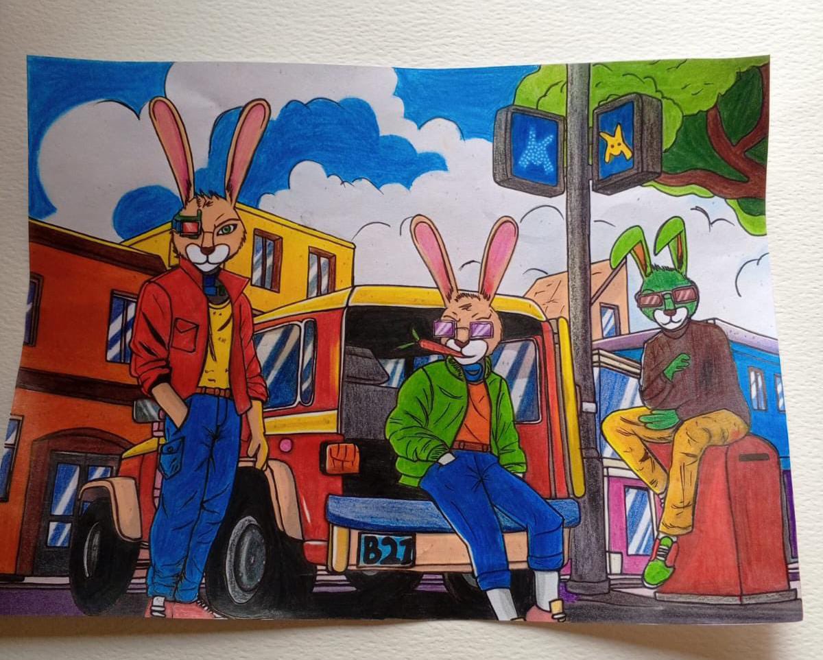 _anonymouseth's tweet image. 🍀 Here&apos;s my 2nd Hand ArtWork for amazing community @MegaRabbitNFT 
🍀 It took me around 24 Hours to complete this Art 🔥
🍀 Hope team will love this ❤️
@purplearccc @0xArtix @AqnXxkmx3HkbFWt 
#art #handwork #artist