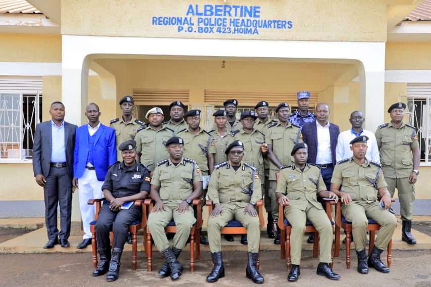 ABAS BYAKAGABA (@igp_ug1) on Twitter photo Today, I met with <a href="/PoliceUg/">Uganda Police Force</a> officers from the Albertine region at Hoima Resort Hotel to discuss security in their Area of Responsibility, focusing on law enforcement and human rights.
The meeting also covered resource efficiency, land protection, operational improvements, and Today, I met with <a href="/PoliceUg/">Uganda Police Force</a> officers from the Albertine region at Hoima Resort Hotel to discuss security in their Area of Responsibility, focusing on law enforcement and human rights.
The meeting also covered resource efficiency, land protection, operational improvements, and