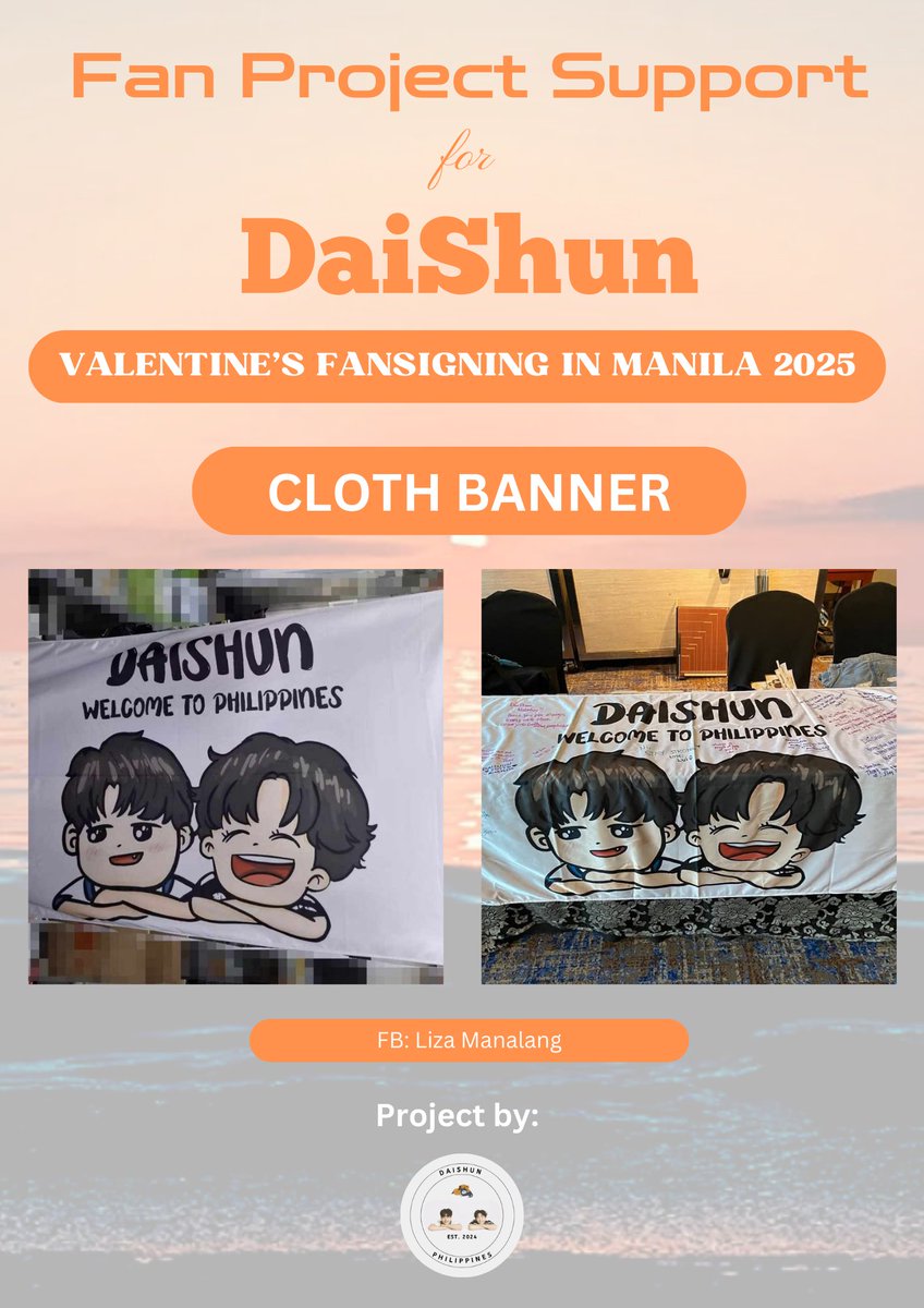 (3) 
Thank you Ma'am &amp; Sir for customizing and for the beautiful results of our Lei's, Bouquets and Cloth Banner🙏🏻🥰

Special thanks to <a href="/dhara_855/">dhara85 🐶🐱</a> for DaiShun Chibis😊

cr. <a href="/wishusluckent/">Wish Us Luck</a>
cr. <a href="/myinspireds/">พูห์พูห์ daishun🫶</a>
#DaiShunFSinMNL #Dai_Shun #DaiNakai #ShunNakanishi