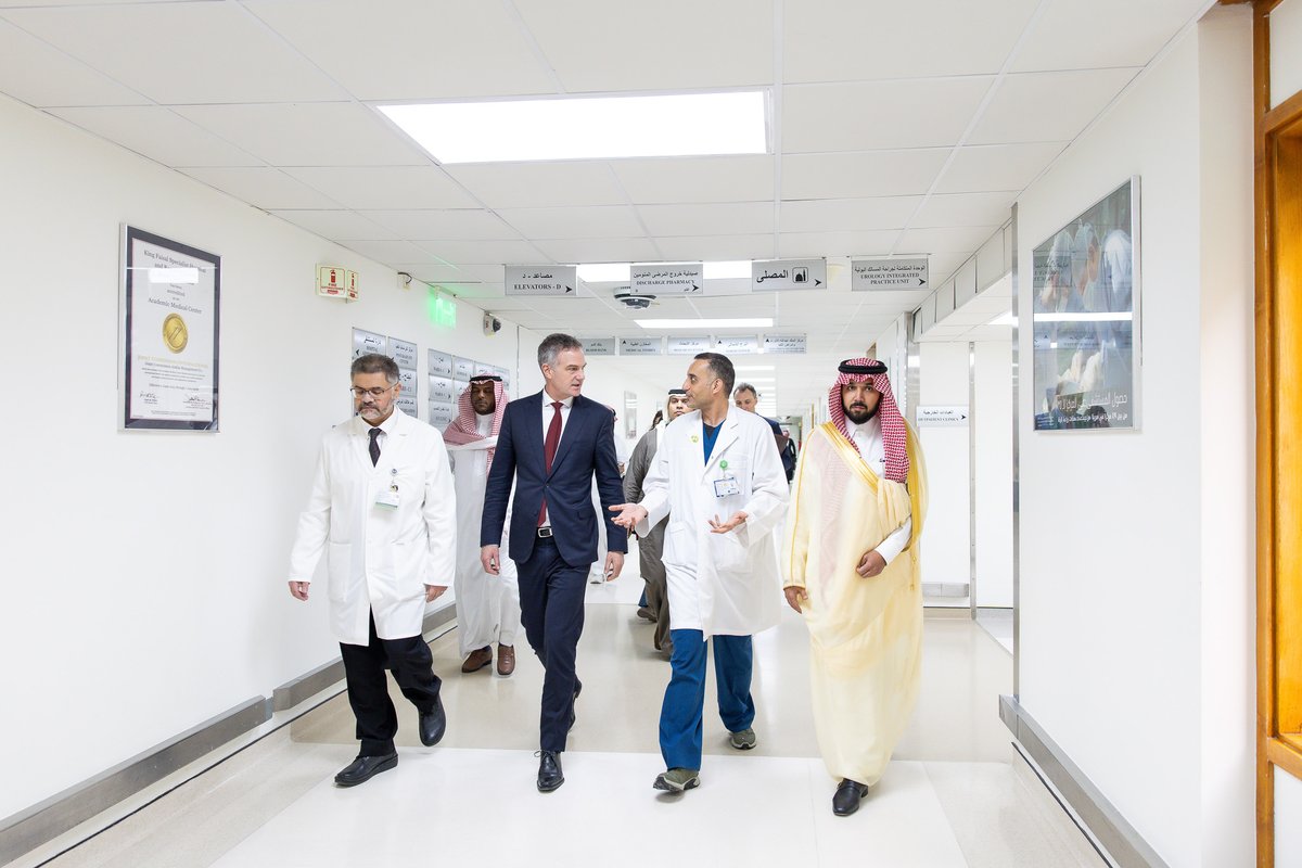 Secretary of State Peter Kyle visits King Faisal Specialist Hospital & Research Centre's Heart Centre (robotics) in Saudi Arabia.