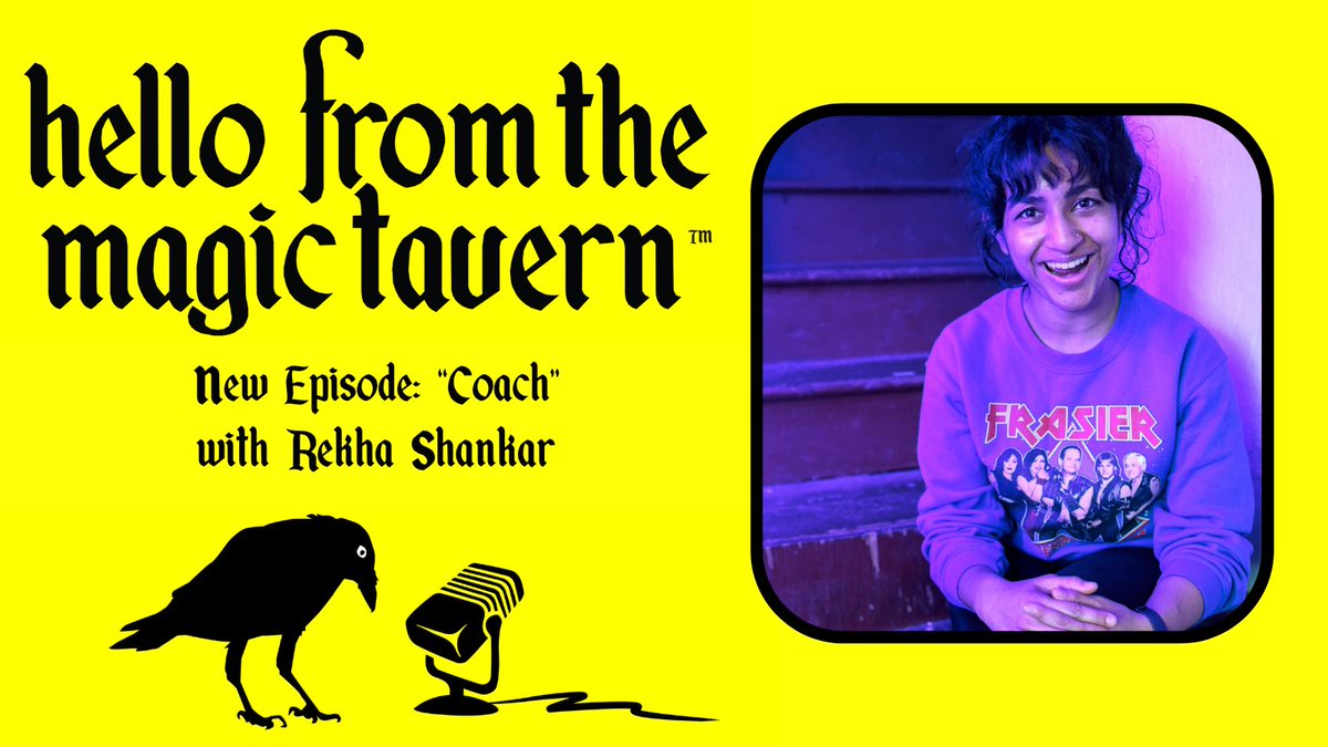 Hello from the Magic Tavern (@magictavern) on Twitter photo Coach Broth Moonwalker (<a href="/rekhalshankar/">Rekha Shankar</a>) talks about the joys and challenges of coaching centaur basketball. Listen to the latest episode here: podcasts.apple.com/us/podcast/sea… Coach Broth Moonwalker (<a href="/rekhalshankar/">Rekha Shankar</a>) talks about the joys and challenges of coaching centaur basketball. Listen to the latest episode here: podcasts.apple.com/us/podcast/sea…