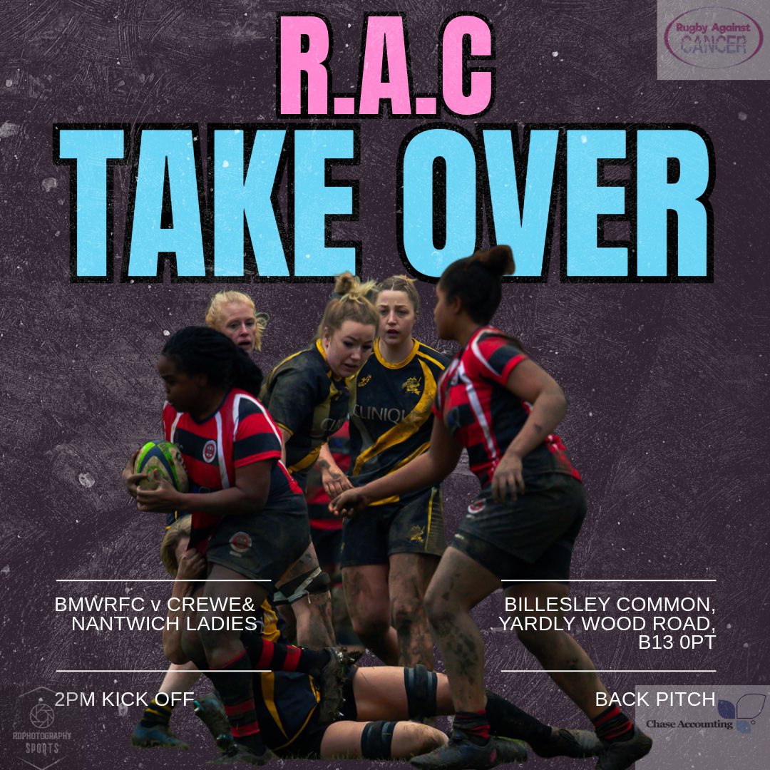 B'ham Moseley WRFC (@bmwrfc) on Twitter photo 🚨ATTENTION🚨
Week 12 of the league… The ladies are welcoming <a href="/cnwrufc/">Crewe&Nantwich Womens RUFC</a> to the common for our @rugbyagainstcancer sock takeover!
Keep your eyes peeled for the team release later in the week👀
❤️🖤❤️🖤 🚨ATTENTION🚨
Week 12 of the league… The ladies are welcoming <a href="/cnwrufc/">Crewe&Nantwich Womens RUFC</a> to the common for our @rugbyagainstcancer sock takeover!
Keep your eyes peeled for the team release later in the week👀
❤️🖤❤️🖤