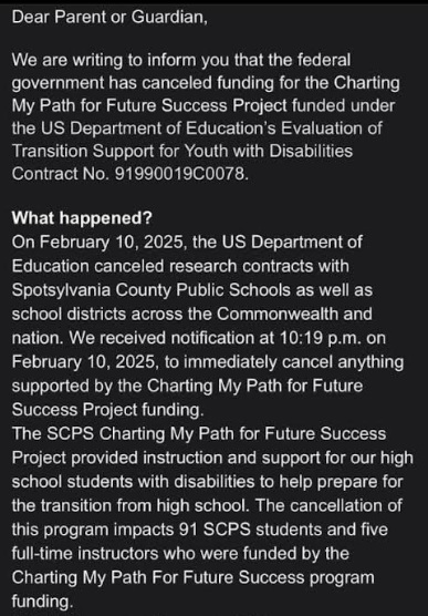 Seems plausible that this program for special needs students got DOGE-d because it involves *transition support.* (Wait till they find out about *inclusion*) But the broader context here is a concerted effort to roll back the rights of these kids