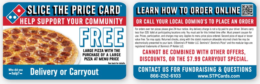 Thank you for supporting Ft. Loudoun MS! Help us earn more by sharing!

store.dominos.cards/46994