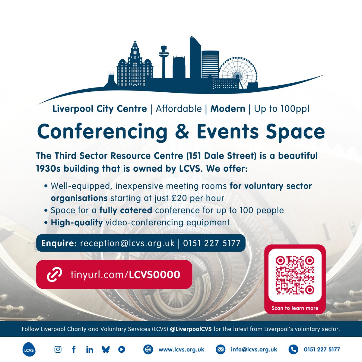 Bluesky: tinyurl.com/BlueskyLCVS (@liverpoolcvs) on Twitter photo 📰#News | Whether your event is for 2 people or 100 people, we could have the ideal space for you at 151 Dale Street.
👉Our building is fully accessible, with modern facilities and equipment, available at great prices.
⬇️FULL INFO⬇️
🔗tinyurl.com/LCVS0000 <a href="/SoniaBassey1/">Sonia Bassey MBE, FLJMU #IStandWithFionaDonohoe</a> 📰#News | Whether your event is for 2 people or 100 people, we could have the ideal space for you at 151 Dale Street.
👉Our building is fully accessible, with modern facilities and equipment, available at great prices.
⬇️FULL INFO⬇️
🔗tinyurl.com/LCVS0000 <a href="/SoniaBassey1/">Sonia Bassey MBE, FLJMU #IStandWithFionaDonohoe</a>