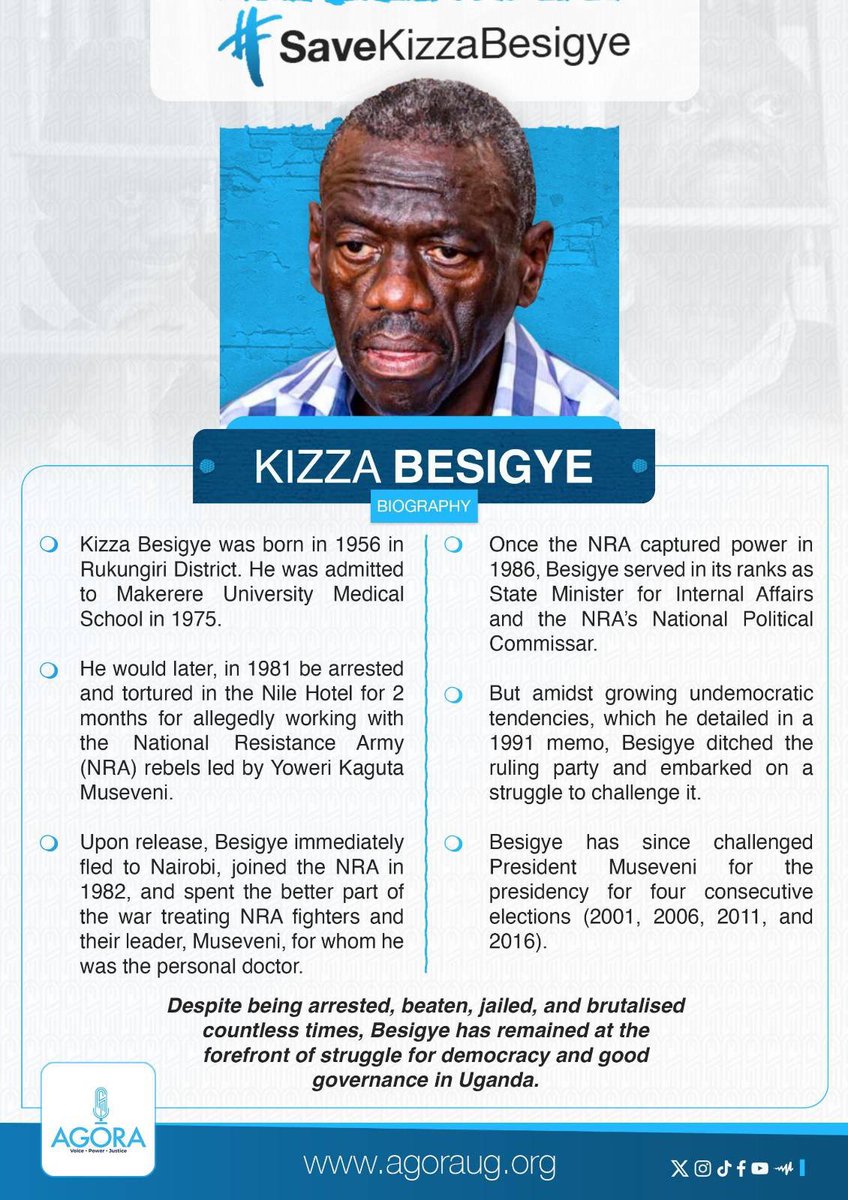 TOKO (@godwintoko) on Twitter photo In 1981, <a href="/kizzabesigye1/">Kifefe Kizza-Besigye</a> was arrested on allegation of being part of Museveni’s guerillas. He wasn't. When he was freed, he fled to Nairobi and later - officially - joined the rebels where he became the personal doctor of <a href="/KagutaMuseveni/">Yoweri K Museveni</a>.
It’s easy to see why Besigye sees it as In 1981, <a href="/kizzabesigye1/">Kifefe Kizza-Besigye</a> was arrested on allegation of being part of Museveni’s guerillas. He wasn't. When he was freed, he fled to Nairobi and later - officially - joined the rebels where he became the personal doctor of <a href="/KagutaMuseveni/">Yoweri K Museveni</a>.
It’s easy to see why Besigye sees it as
