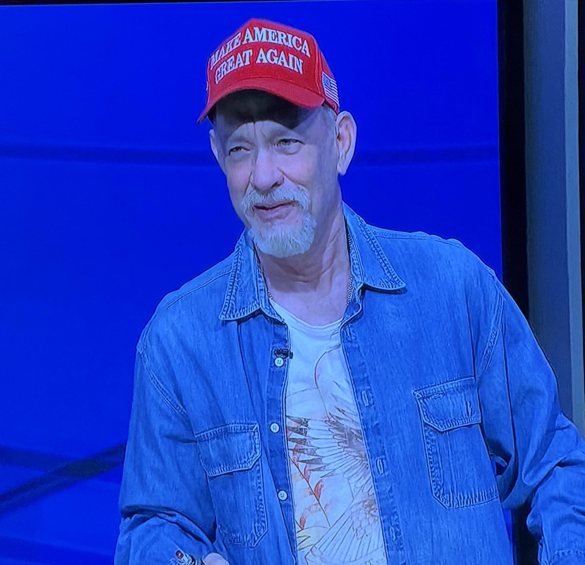 TgMacro's tweet photo. I’m thoroughly enjoying the juxtaposition of the American culture war on #PresidentsDay.  

On one side is the toxically masculine US Hockey team win over Canada and on the other that ultra-weak-ass Tom Hanks skit on SNL.  

Legendary weekend of winning🇺🇸 https://t.co/MeSb1gr07L