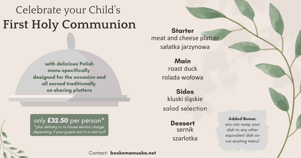 Time to plan your child's 1st Communion #firstcommunion #1stcommunion Here <a href="/mamuska/">Kathy Lawrence</a> we've put together a fantastic #SpecialOffer for families looking to #celebrate this right-of-passage and important day.  We look forward to hosting you in April and May. #pierwszakomunia #komunia