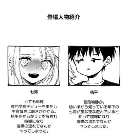 人物紹介もできたよ。 