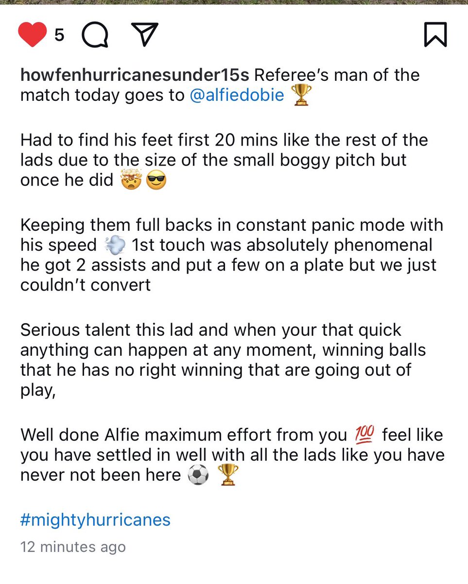 Not a bad little write up for his MoTM on Saturday beating Stockport 3-1 in the 🏆