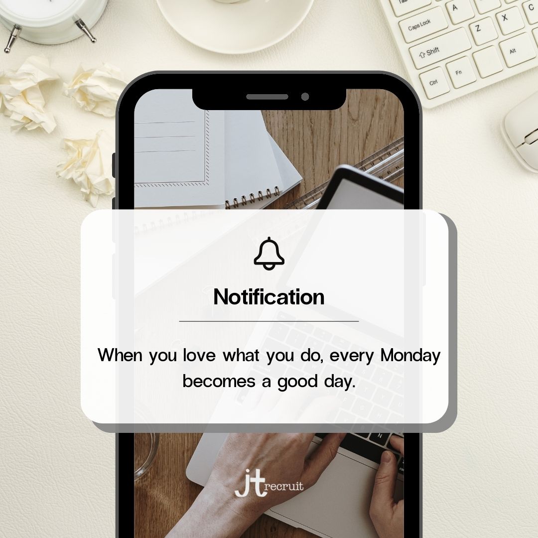 When passion drives your purpose, Mondays become something to look forward to! 💼

Let’s start the week strong. 💪

#LoveWhatYouDo #JTRecruit #MondayMotivation