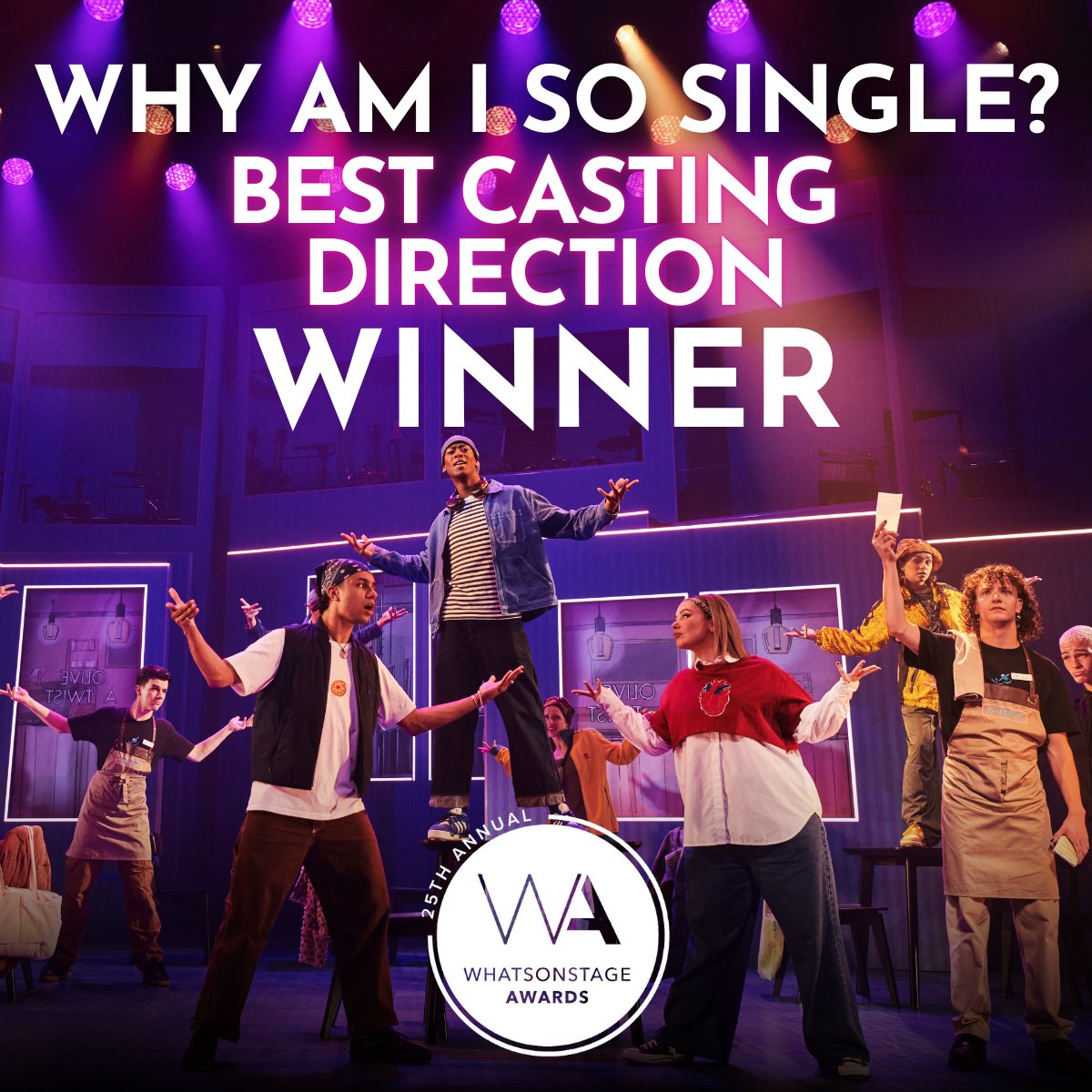 Why Am I So Single? (@sosinglemusical) on Twitter photo WE DID IT! 🎉✨
Huge congratulations to our incredible casting team <a href="/harryblumenau/">HJB - CDG CDA</a> + <a href="/itssjpbaby/">Sarah-Jane Price</a> for winning Best Casting Direction at the <a href="/WhatsOnStage/">WhatsOnStage</a> Awards!
A massive thank you to everyone who voted and supported! 🏆🎭
#WhatsOnStageAwards #BestCasting #WhyAmISoSingle WE DID IT! 🎉✨
Huge congratulations to our incredible casting team <a href="/harryblumenau/">HJB - CDG CDA</a> + <a href="/itssjpbaby/">Sarah-Jane Price</a> for winning Best Casting Direction at the <a href="/WhatsOnStage/">WhatsOnStage</a> Awards!
A massive thank you to everyone who voted and supported! 🏆🎭
#WhatsOnStageAwards #BestCasting #WhyAmISoSingle