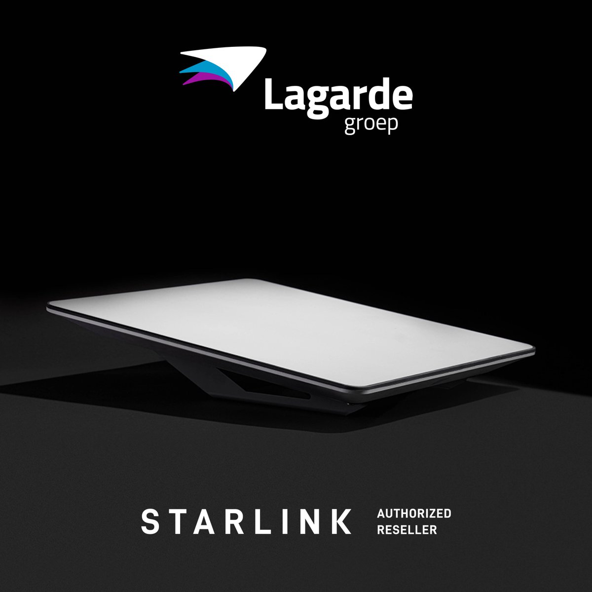 LagardeBV's tweet photo. We zijn trots om aan te kondigen dat Lagarde Groep, als onderdeel van TechoneNL, officieel Authorized Reseller van #Starlink is geworden!

Benieuwd hoe Starlink uw bedrijf kan versterken? Ontdek meer op https://t.co/OlA3lGpZLy. https://t.co/zZVyk3Ftxr