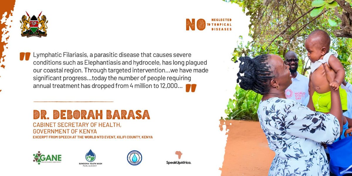 Bungomawashparliament (@bungomawas64281) on Twitter photo 🏆 Celebrating victories as we persist in the fight against #NTDs!
Thank you, CS <a href="/MOH_Kenya/">Ministry of Health</a>, <a href="/DrDeborahbarasa/">Dr. Debra Mulongo Barasa</a>, for highlighting Kenya’s progress at #WorldNTDDay2025 in Kilifi.
Every life changed is proof of our commitment as we celebrate the progress made 🇰🇪💪🏾
#EndNTDs 🏆 Celebrating victories as we persist in the fight against #NTDs!
Thank you, CS <a href="/MOH_Kenya/">Ministry of Health</a>, <a href="/DrDeborahbarasa/">Dr. Debra Mulongo Barasa</a>, for highlighting Kenya’s progress at #WorldNTDDay2025 in Kilifi.
Every life changed is proof of our commitment as we celebrate the progress made 🇰🇪💪🏾
#EndNTDs