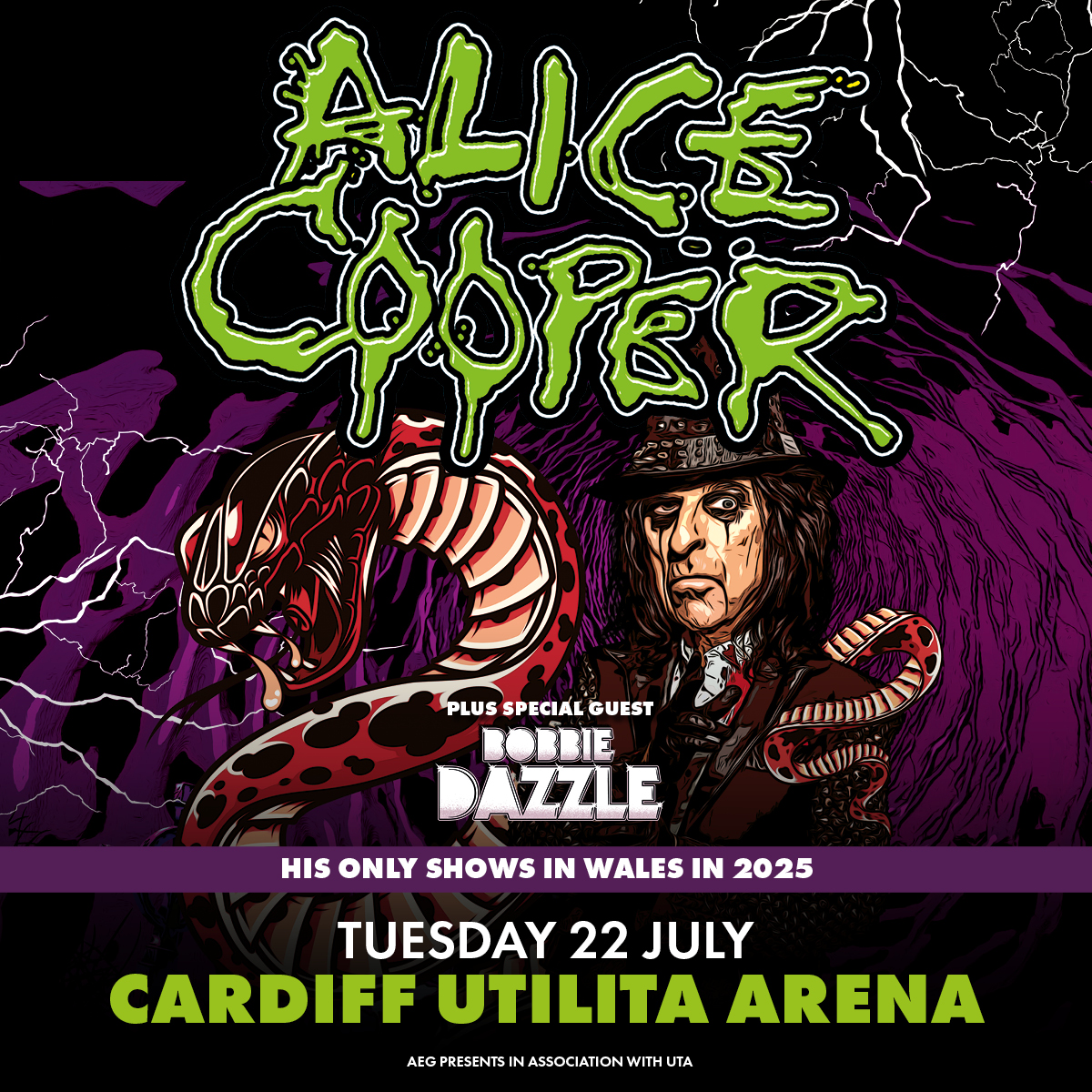 Utilita Arena Cardiff (@utilitaarenacdf) on Twitter photo SPECIAL GUEST ANNOUNCED 🎤🎶
<a href="/alicecooper/">Alice Cooper</a> comes to Utilita Arena Cardiff for his only show in Wales in 2025, with Special Guest Bobbie Dazzle 🎸🤘
📆 Tuesday 22 July 2025
Tickets via bit.ly/ACCDF25 🎟️🎟️ SPECIAL GUEST ANNOUNCED 🎤🎶
<a href="/alicecooper/">Alice Cooper</a> comes to Utilita Arena Cardiff for his only show in Wales in 2025, with Special Guest Bobbie Dazzle 🎸🤘
📆 Tuesday 22 July 2025
Tickets via bit.ly/ACCDF25 🎟️🎟️