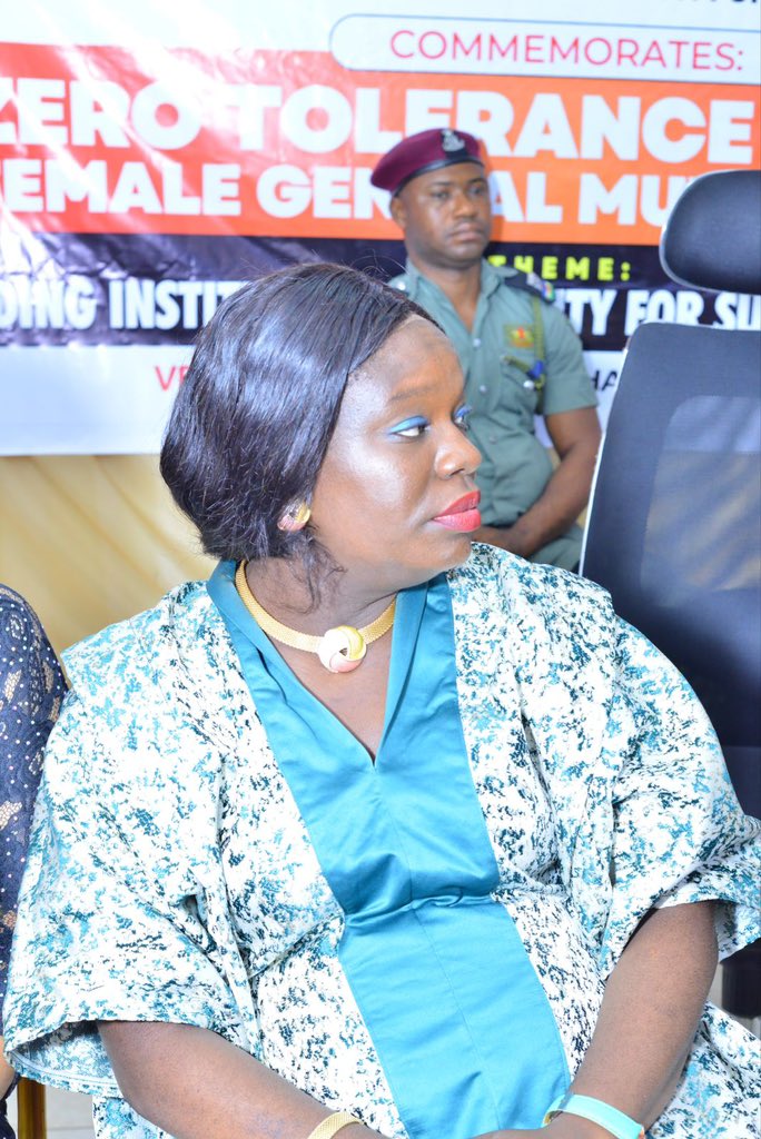 NIGAWD's tweet image. Abimbola Aladejare-Salako, Executive Director of NIGAWD expressed gratitude to the First Lady, Commissioner for Women Affairs, and UNFPA for their support. She highlighted the organization&apos;s achievements, including leading over 100 communities to abandon FGM