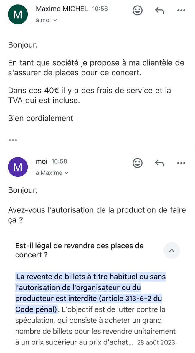 cowboycartor's tweet photo. Article 313-6-2 du Code pénal : la revente de billets sans autorisation est interdite sous peine de 45 000 € d’amende (portée à 225 000 € pour une entreprise).

StadiumRoad profite de la détresse des fans pour augmenter les prix ILLÉGALEMENT, c’est immoral et honteux. https://t.co/Res8L3z9Gd