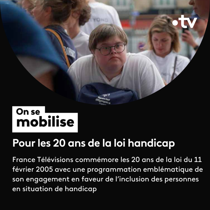 Francetele's tweet photo. ♿ #LoiHandicap | Pour les 20 ans de la loi handicap, @Francetele se mobilise avec un dispositif éditorial pour changer le regard sur le handicap.

Au programme : films, documentaires, débats ainsi qu'une campagne de sensibilisation.

📲 Sur nos antennes et @FranceTV