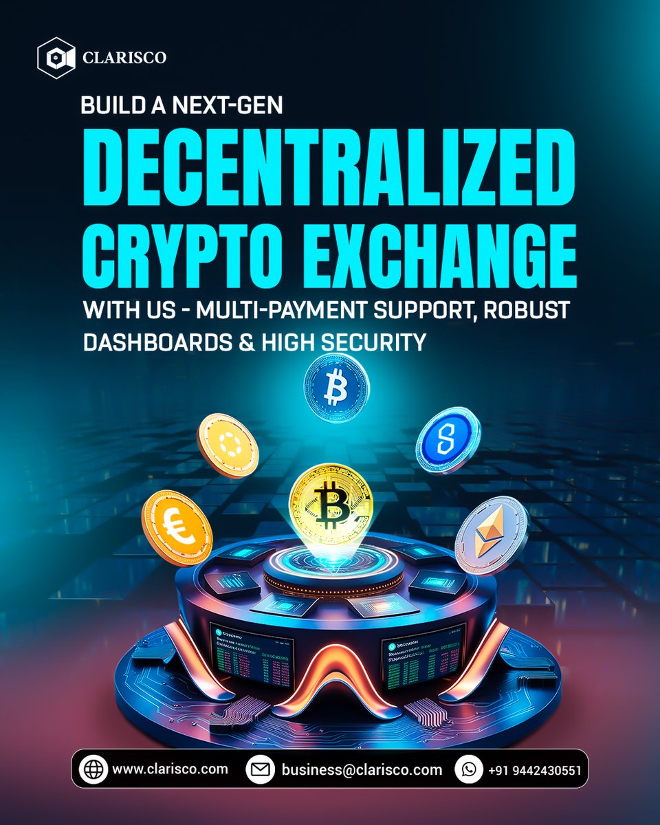 ClariscoSol's tweet image. Kickstart your crypto trading platform startup with our feature-rich 'Decentralized Exchange Development Services.'

bit.ly/3Qbk1mI

#clarisco #decentralizedexchangedevelopment #decentralizedexchangedevelopmentservices #Exchangedevelopmentservices #cryptotradingplatform
