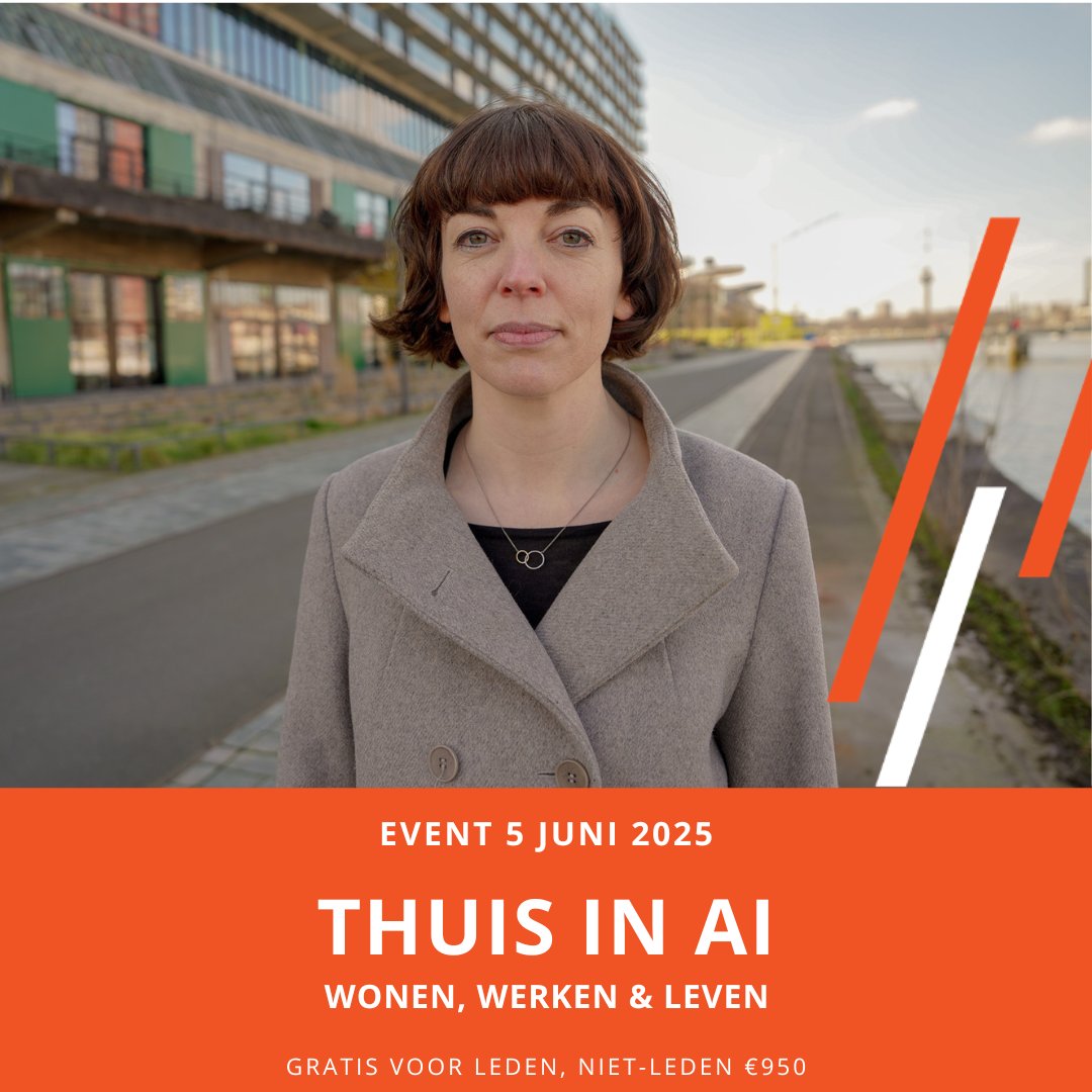 '𝗔𝗜 𝘀𝗹𝗮𝗮𝘁 𝗱𝗼𝗼𝗿'
Tijdens haar keynote op ons Event: Thuis in AI op 5 juni in Leiden zal Lector Maaike Harbers betogen dat kunstmatige intelligentie (AI) te ver doorslaat als technologische innovatie. Mee eens?