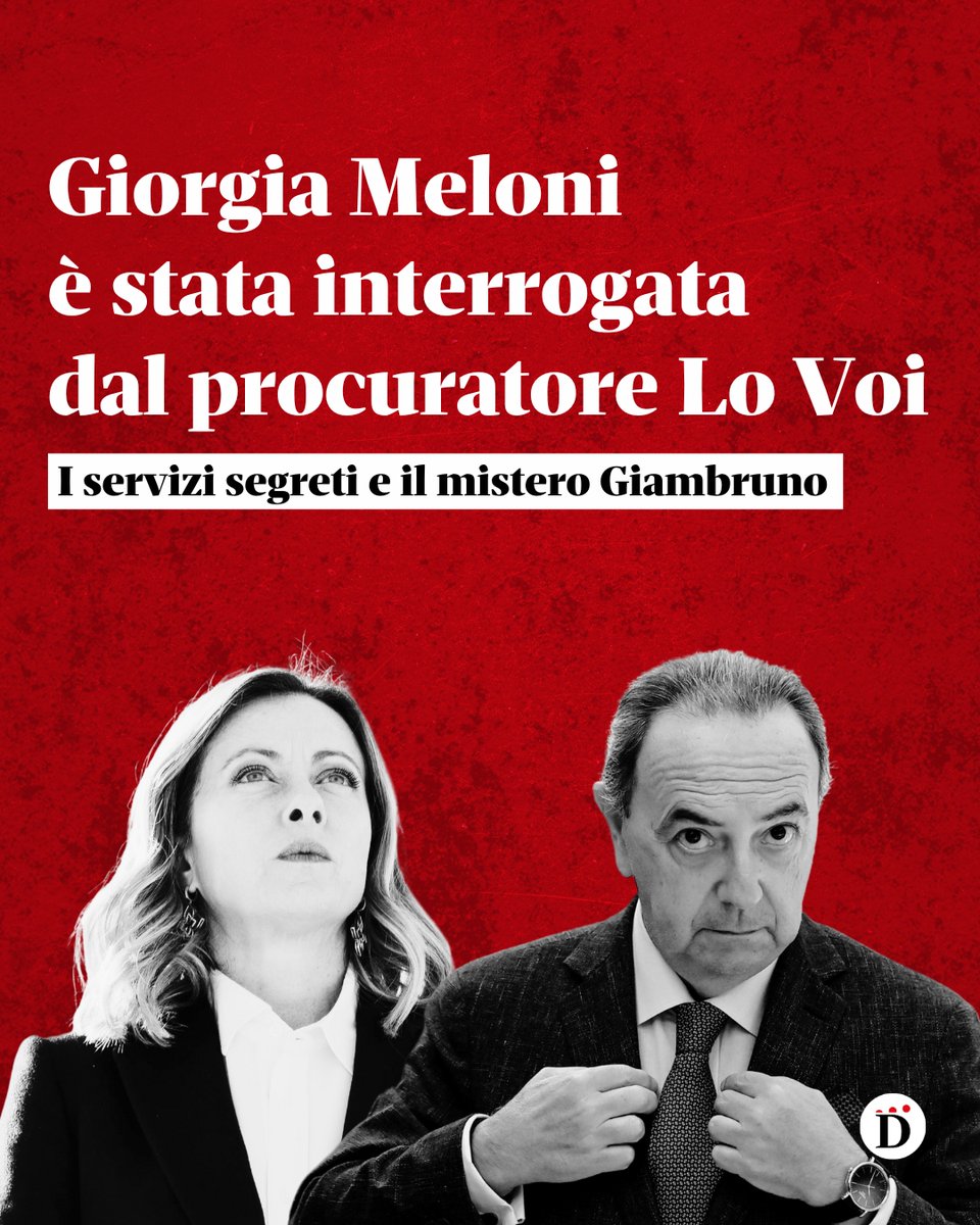 🔴 #Meloni è stata ascoltata qualche mese fa dal procuratore #LoVoi sul giallo dell’effrazione all’auto dell’ex compagno #Giambruno. Ora i rapporti tra i due sono pessimi, ma quel colloquio fu cordiale. L'inchiesta 👇

editorialedomani.it/fatti/lindagin…

di <a href="/Nellotro/">Nello Trocchia</a>