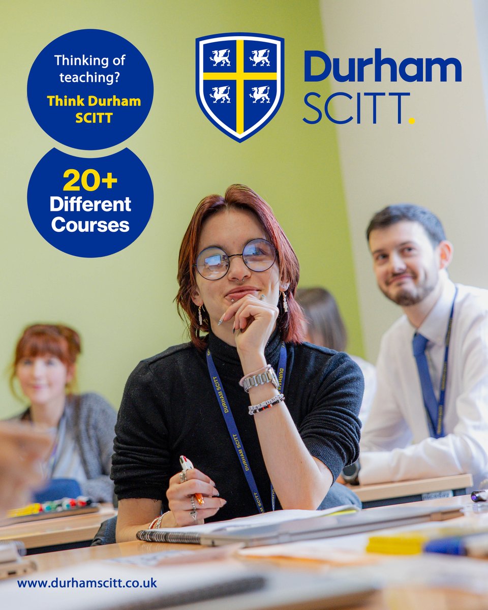 Durham SCITT (@durhamscitt) on Twitter photo Thinking of teaching? Think Durham SCITT.
Primary
Secondary
Apprenticeships
Visit our website or get in touch for more information:
durhamscitt.co.uk
admin@durhamscitt.co.uk Thinking of teaching? Think Durham SCITT.
Primary
Secondary
Apprenticeships
Visit our website or get in touch for more information:
durhamscitt.co.uk
admin@durhamscitt.co.uk