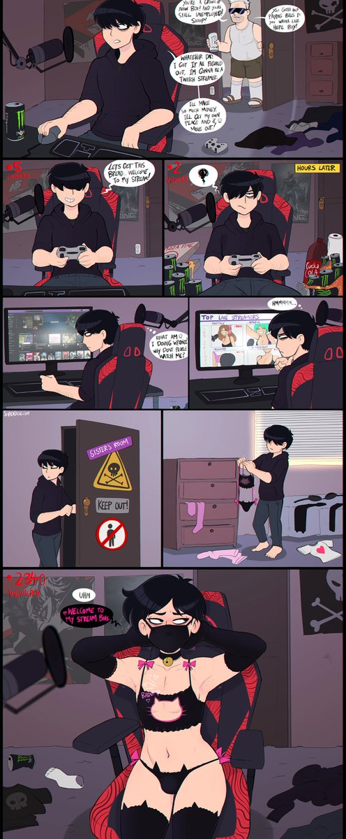 Comics_Hub_'s tweet photo. Streamer Evolution: A #femboy Comedy in Panels😈 #comics #ComicsHumor #StreamingFails #FemBoy #FunnyComics #GamerLife #StreamerJourney #HilariousArt #ComicArt #comicsgate #comicbook #streamer #streaming #streamers #stream https://t.co/WqlKJo5YdU
