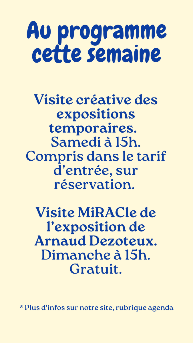 La programmation de la semaine au Mrac #exposition #mracserignan #musée #art #artcontemporain #serignan #occitanie