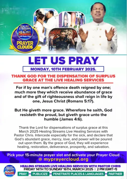 HsCyberchurch's tweet photo. PRAYER CLOUD MONDAY 10TH FEB 2025
Pray on the prayer cloud Today for 15min @ https://t.co/Lkb7qy2Rgv
Kindly mobilize a team of 10 people to pray for 15 minutes in your prayer cloud today!
God bless you.
#Myprayercloud
#YearOfCompleteness https://t.co/bRW5oh8tCs