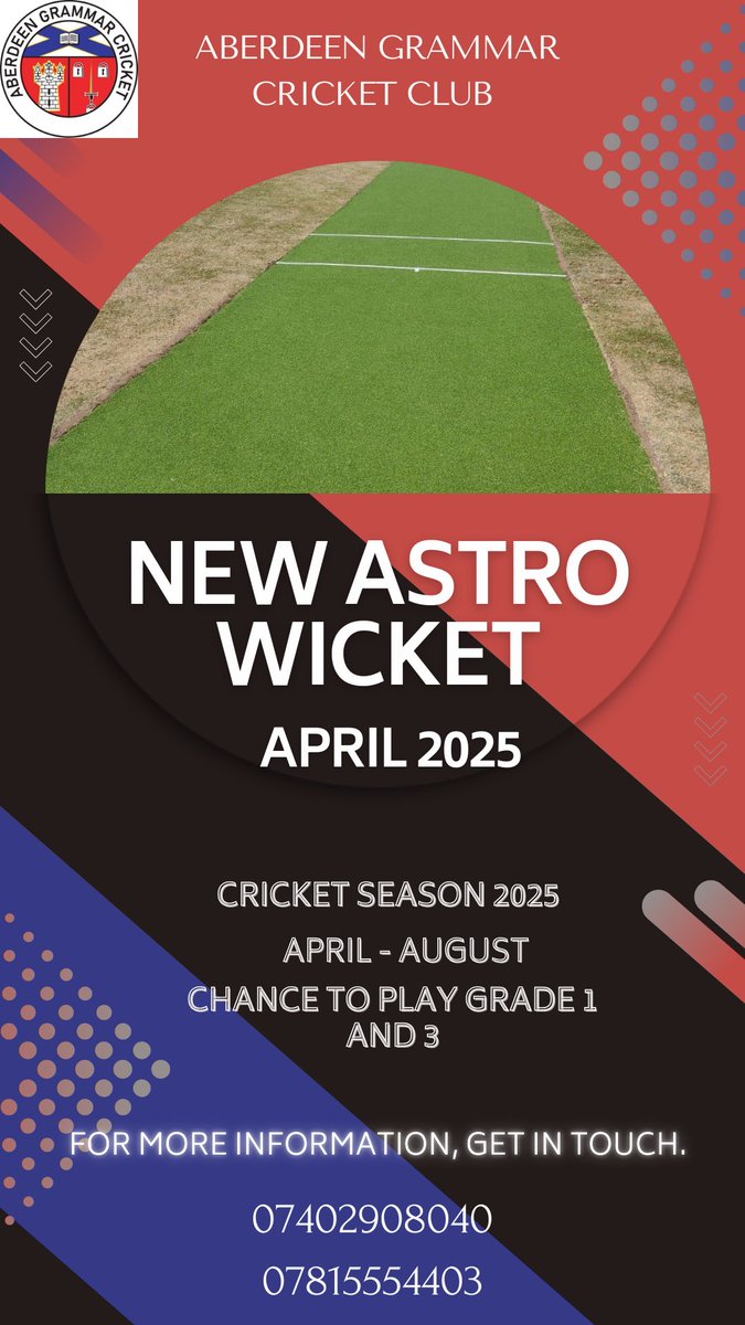 GrammarCricket's tweet photo. New Astro wicket coming in April😍 https://t.co/MPDELlosCx