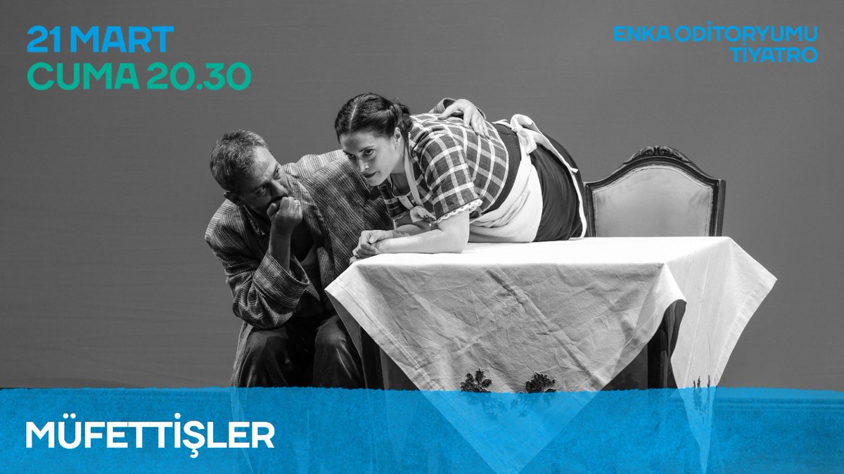 Tiyatro.iN’nin yeni oyunu Müfettişler, 21 Mart’ta  ENKA Oditoryumu’nda seyirci ile buluşuyor.

85 dakika / Tek Perde / +13 

Biletler Biletix ve ENKA Sanat gişesinde.

🚇 Not: Etkinlik çıkışlarında Metro(Maslak) durağına ücretsiz servis uygulaması mevcuttur.