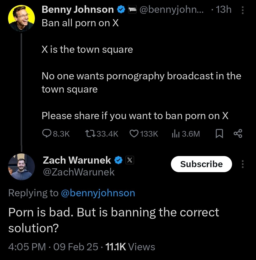 TaraBull's tweet image. What do you think, should pørn be banned on X?