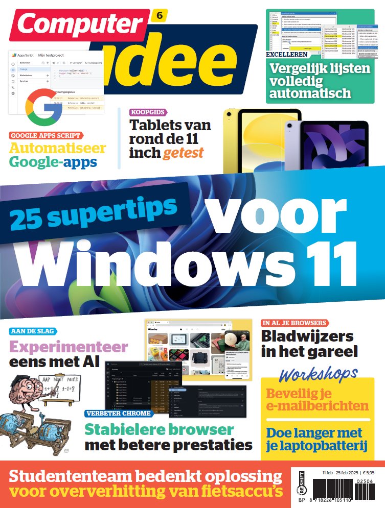 Computeridee's tweet image. Denk je alle ins en outs van Windows 11 te kennen? Dan dagen we je uit om onze tips uit Computer Idee 6 eens door te nemen, die is vanaf deze week verkrijgbaar! Krijg je 'm liever elke twee weken in de bus? Kies dan voor een abonnement op reshiftstore.nl/index.asp?BLAD…