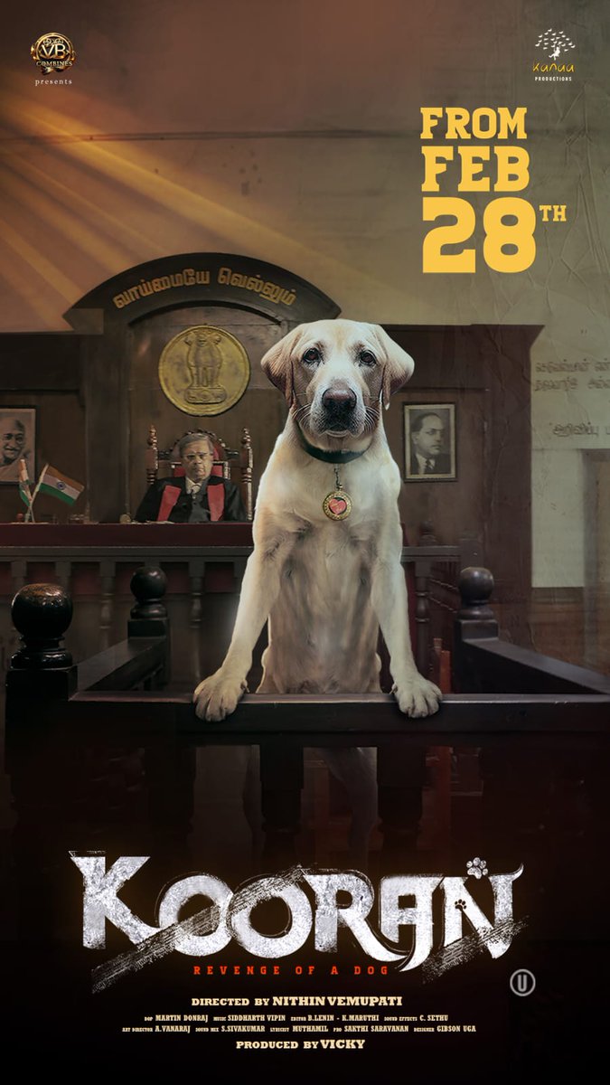 New Film House (@newfilmhouse_) on Twitter photo Attention all movie lovers 🚨 The poignant story of #Kooran is sure to steal your hearts. Mark your calendars —February 28 ♥️
<a href="/yursvicky/">Vicky</a>
<a href="/nithinvemupati9/">nithinvemupati</a> <a href="/martindonraj/">martindon</a>
<a href="/sidvipin/">Siddharth Vipin</a>
Production House <a href="/kanaaprodns/">Kanaa Productions</a>
Starring
<a href="/Dir_SAC/">S A Chandrasekhar</a>
<a href="/IndrajaSankar17/">Indraja Sankar</a>
#Balajishakthivel <a href="/PROSakthiSaran/">PRO Sakthi Saravanan</a> Attention all movie lovers 🚨 The poignant story of #Kooran is sure to steal your hearts. Mark your calendars —February 28 ♥️
<a href="/yursvicky/">Vicky</a>
<a href="/nithinvemupati9/">nithinvemupati</a> <a href="/martindonraj/">martindon</a>
<a href="/sidvipin/">Siddharth Vipin</a>
Production House <a href="/kanaaprodns/">Kanaa Productions</a>
Starring
<a href="/Dir_SAC/">S A Chandrasekhar</a>
<a href="/IndrajaSankar17/">Indraja Sankar</a>
#Balajishakthivel <a href="/PROSakthiSaran/">PRO Sakthi Saravanan</a>